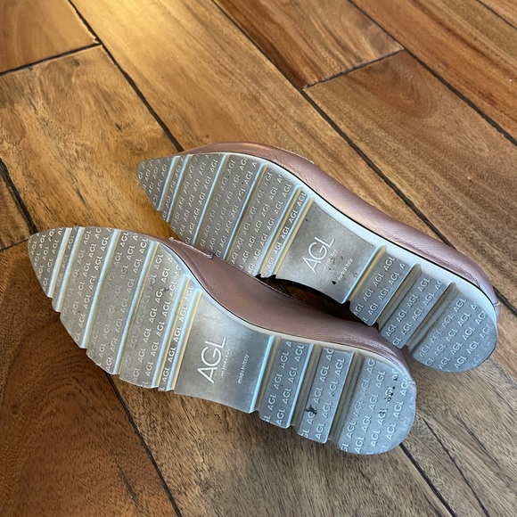 AGL micro pointed toe loafer pink size US 7/ EU 37 - Picture 5 of 6